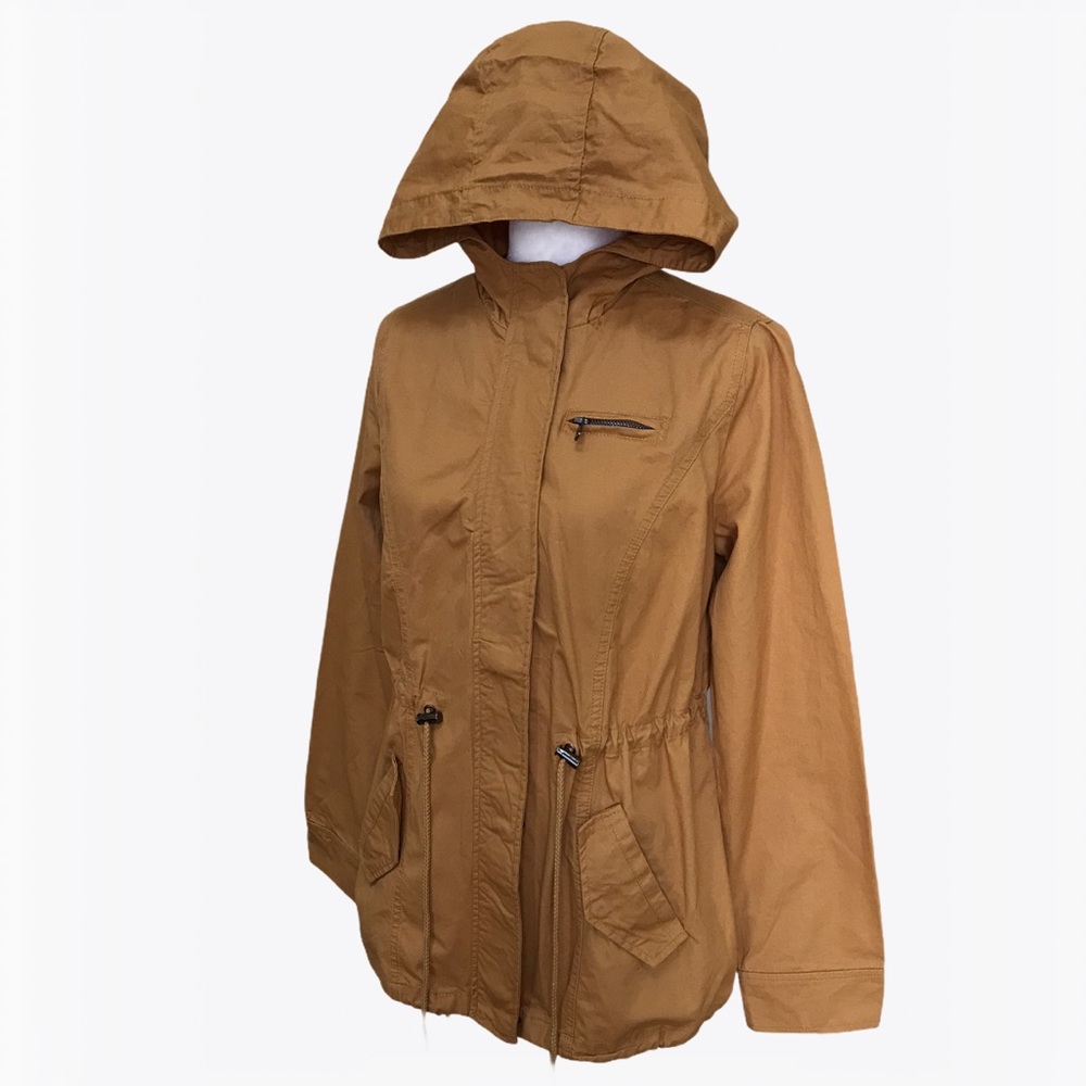 Outer Edge Hooded Mustard Women’s Jacket - Size: M - Picture 7 of 16